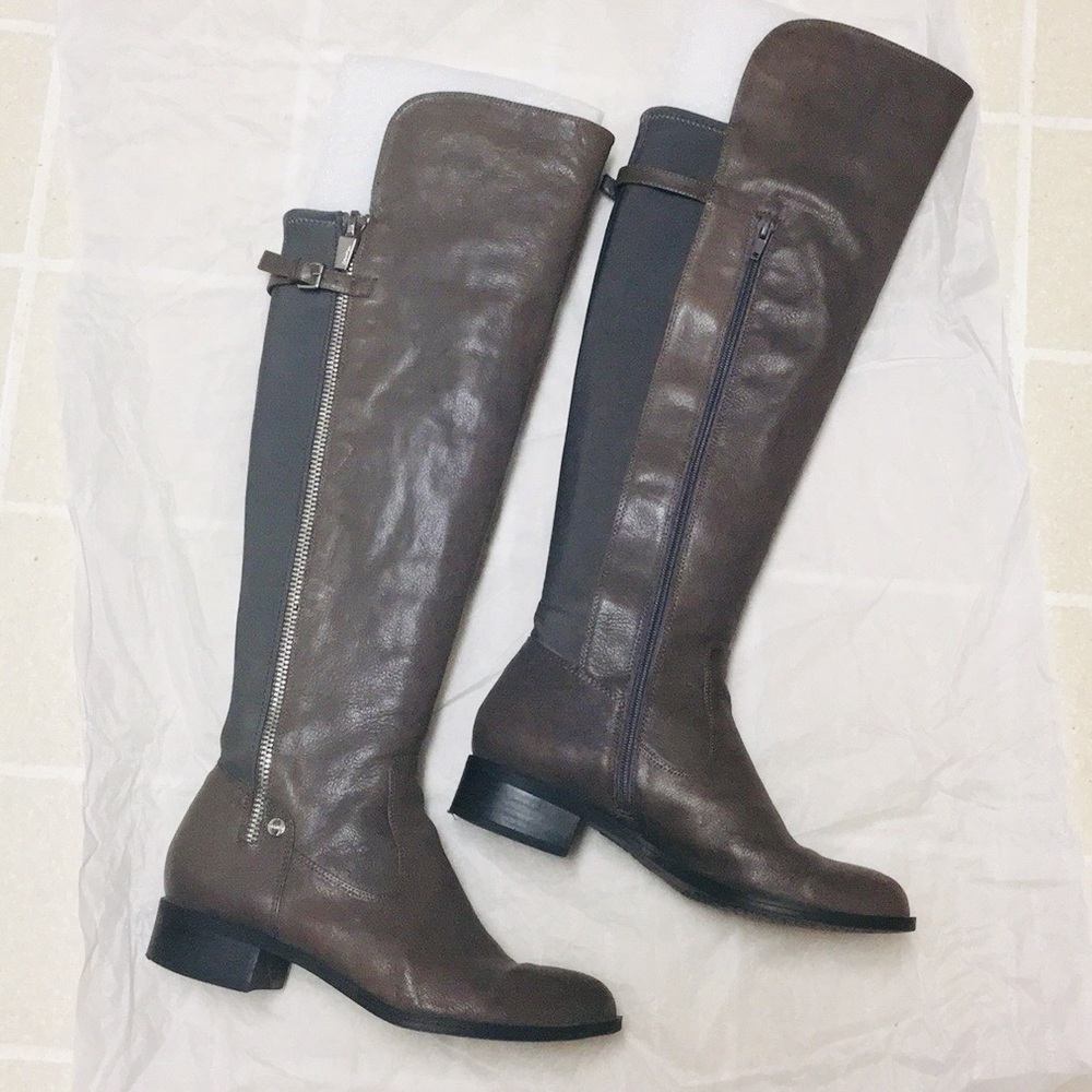 Final SALE！Calvin Klein overknee grey boots！